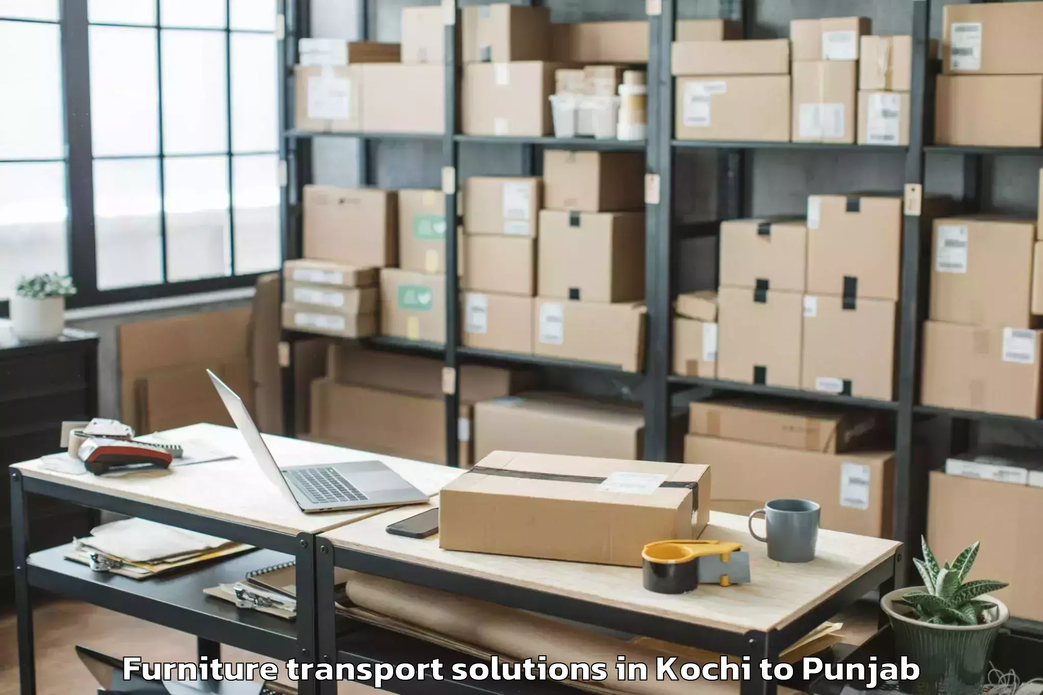 Kochi to Khamanon Kalan Furniture Transport Solutions Booking